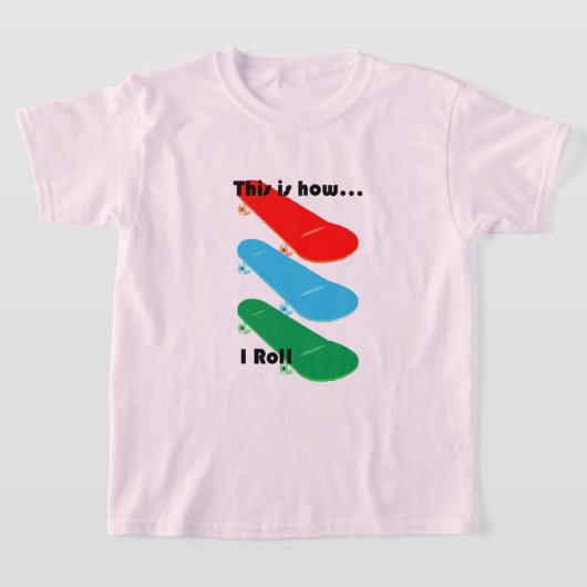 これが私の転がデザインの方法である – キッズの基本Tシャツ Tシャツ (レイダウン)