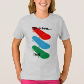 これが私の転がデザインの方法 – 女の子の基本的なTシャツ Tシャツ (正面)