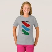 これが私の転がデザインの方法 – 女の子の基本的なTシャツ Tシャツ (正面フル)