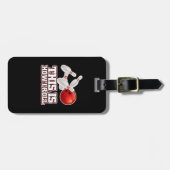 これが私の転がボーリングボウリングをする人、 クリケットの投手おもしろい ラゲッジタグ (正面横)