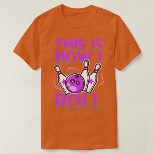 これが私の転がボーリングヴィンテージ Tシャツ (デザイン正面)