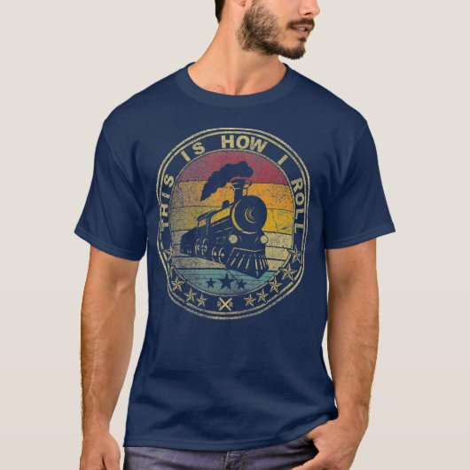 これが私の転がレトロ列車エンジンモデル Tシャツ (正面)