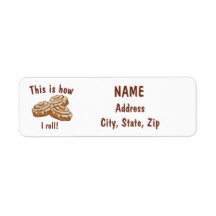 これが私の転が差出人住所ラベル、シナモン