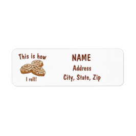 これが私の転が差出人住所ラベル、シナモン ラベル