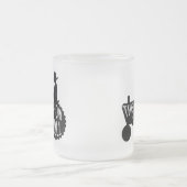 これが私の転が農家スタイル フロストグラスマグカップ (中央)