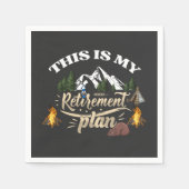 これが私の退職飛行機 スタンダードカクテルナプキン (正面)