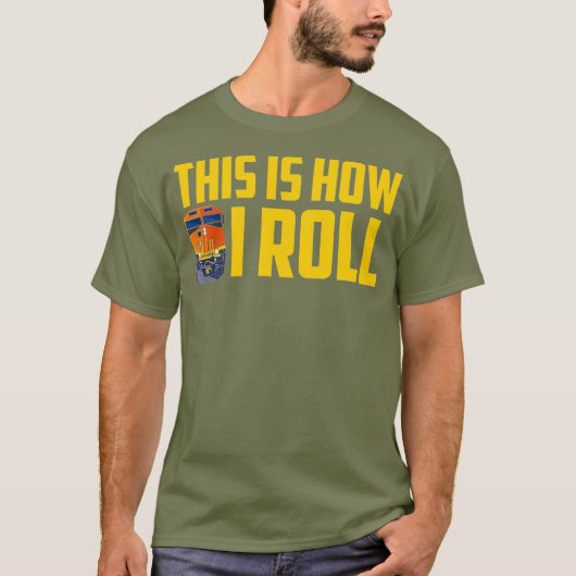これが私の鉄道転が導体模型だ Tシャツ (正面)