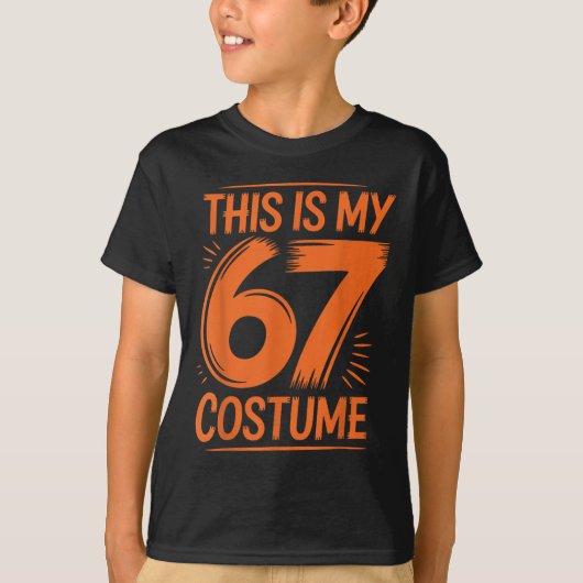 これが私の67のコスチュームのMeme 6 7 少年 少年少女 男性 Tシャツ (正面)