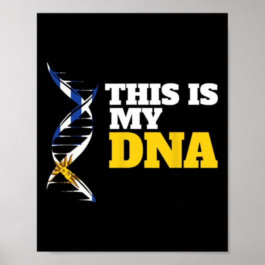 これが私のDNA ウクライナに誇りを持つ愛国者 ウクライナの旗 F ポスター (正面)