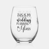 これが私結婚の新婦になる予定おもしろい ステムなしワイングラス (正面)