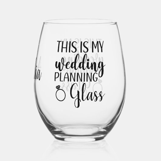 これが私結婚の新婦になる予定おもしろい ステムなしワイングラス (裏面)
