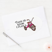 これが私転がの（三輪車） 楕円形シール (封筒)