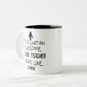 これが科学先生素晴らしの様相だ ツートーンマグカップ (正面左)