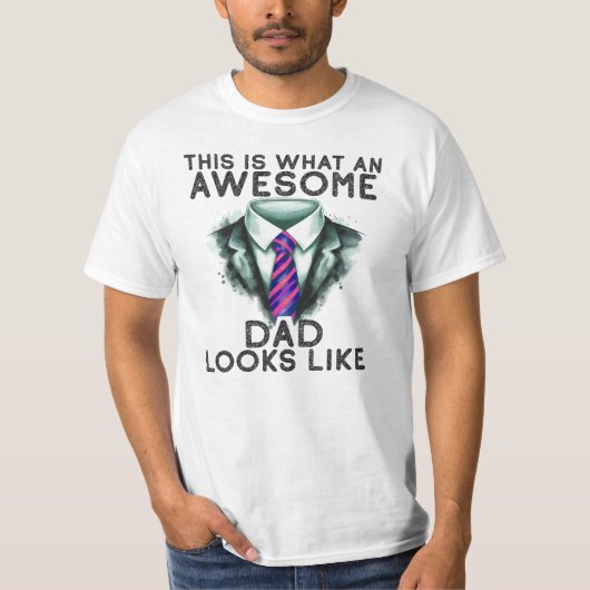 これが素晴らしパパの様子 Tシャツ (正面)