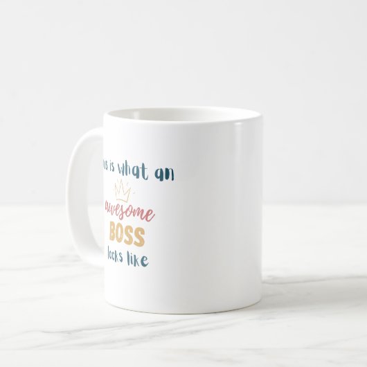 これが素晴らしボスの様子 コーヒーマグカップ (正面左)