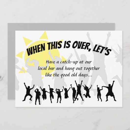 これが終わったらポストのロック救ダウンを行う 招待状 (正面/裏面)