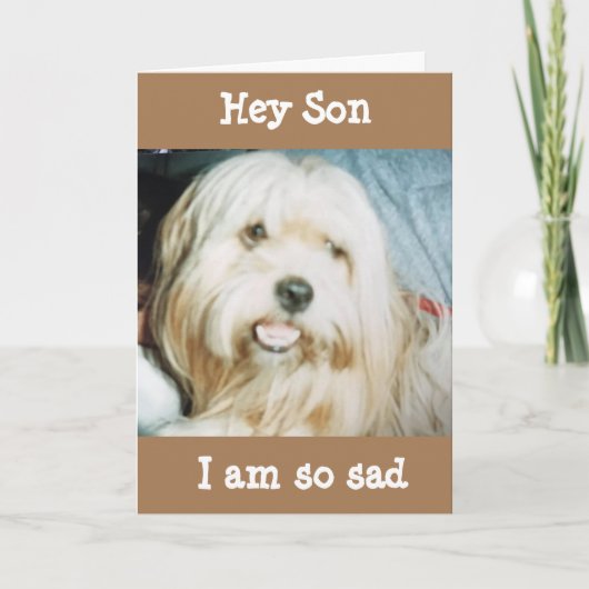 これが自分の息子の「ハッピーバースデー」であったことを願う カード (正面)