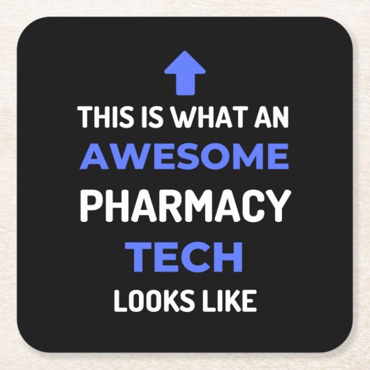 これが薬局の素晴らし技術だ スクエアペーパーコースター (正面)