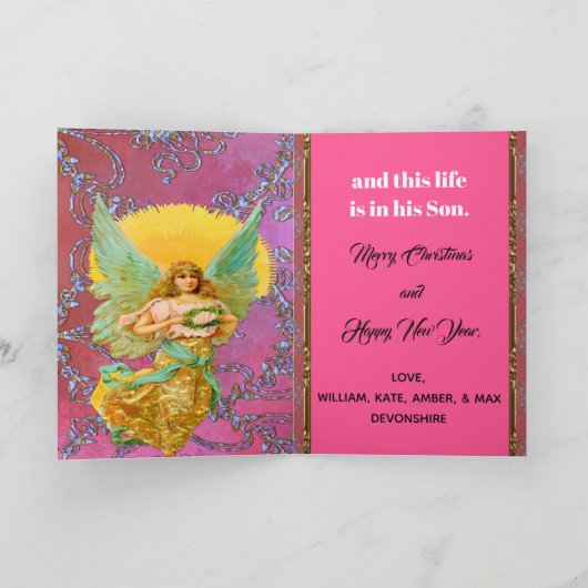 これが証言の浮上天使のクリスマスだ シーズンカード (内部)