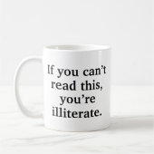 これが読めないのなら コーヒーマグカップ (左)