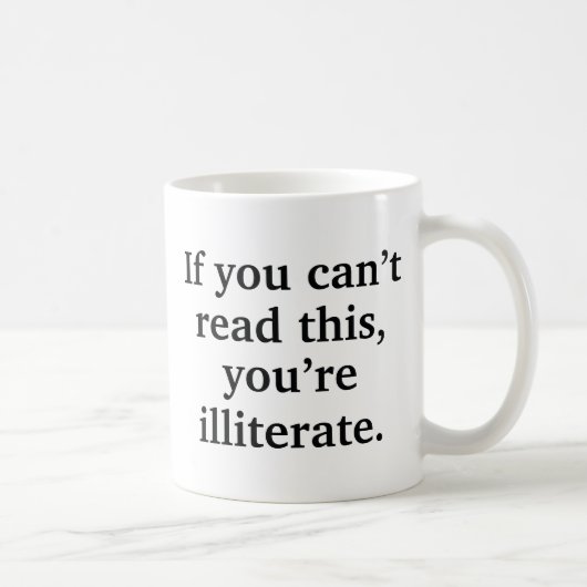 これが読めないのなら コーヒーマグカップ (右)