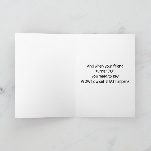 これが起こった70番目の誕生日のユーモアのカード カード (内部)