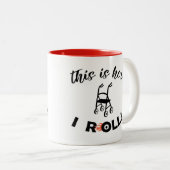 これが転が私のすもしる飛んでいるやり方だ ツートーンマグカップ (正面右)