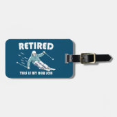 これが退職した私の新しい仕事のスキーだ ラゲッジタグ (正面横)