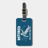 これが退職した私の新しい仕事のスキーだ ラゲッジタグ (正面縦)