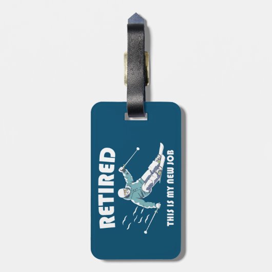 これが退職した私の新しい仕事のスキーだ ラゲッジタグ (裏面縦)