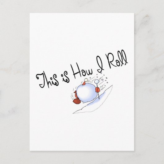 これが雪だるま式転がだ ポストカード (正面)