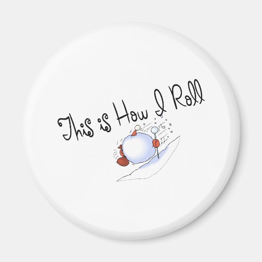 これが雪だるま式転がだ マグネット (正面)