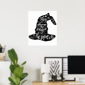 これが魔法が起こる場所//おもしろいハロウィーン ポスター (ホームオフィス)