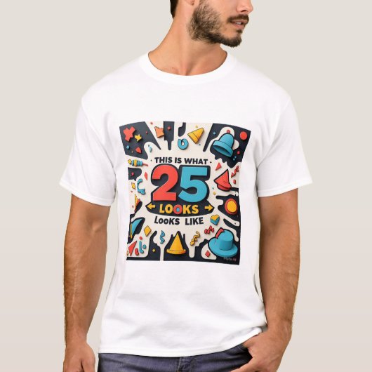 これが25のおもしろい図形 Tシャツ (正面)