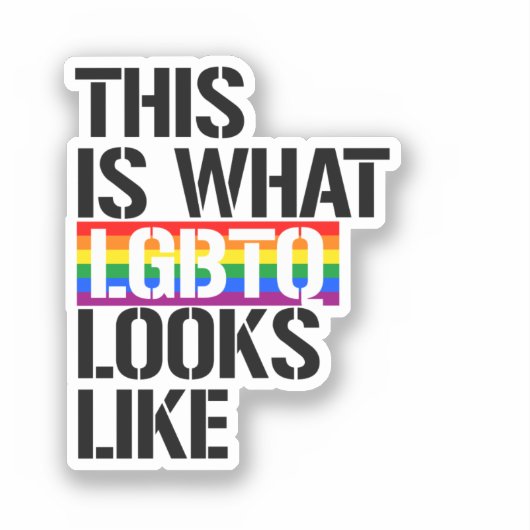 これがLGBTQの姿です シール (正面)
