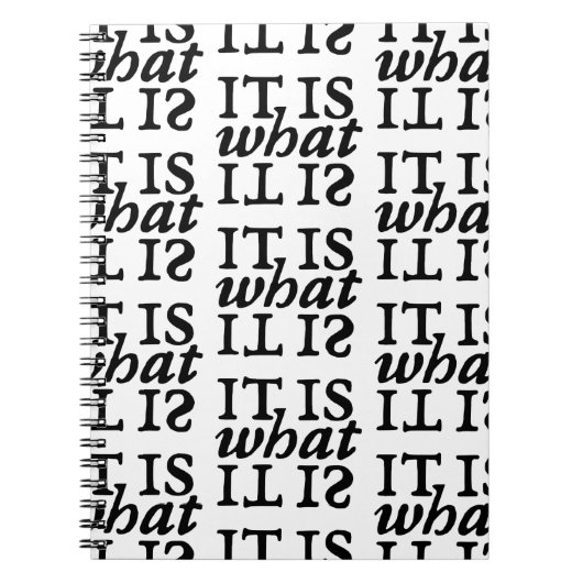 「これこそ」白黒タイポグラフィ ノートブック (正面)