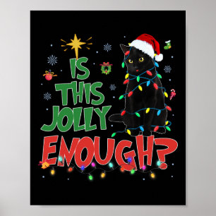 これすてきだけ黒猫メリークリスマスツリーL ポスター