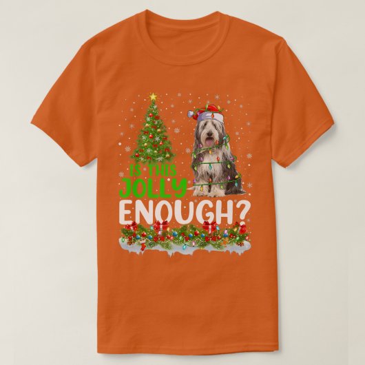 これすてきで十分なサンタひげのコリー犬のChri Tシャツ (デザイン正面)