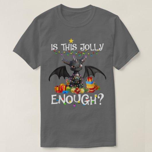 これすてきで十分なドラゴンの装飾はクリスマス Tシャツ (デザイン正面)