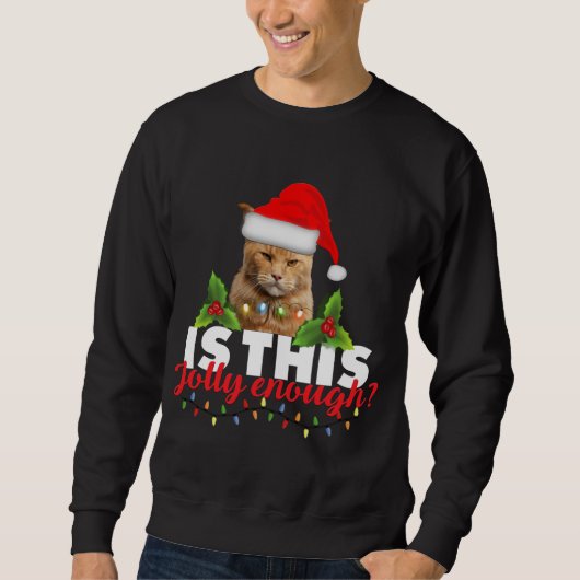 これすてきは黒猫のクリスマス李 スウェットシャツ (正面)