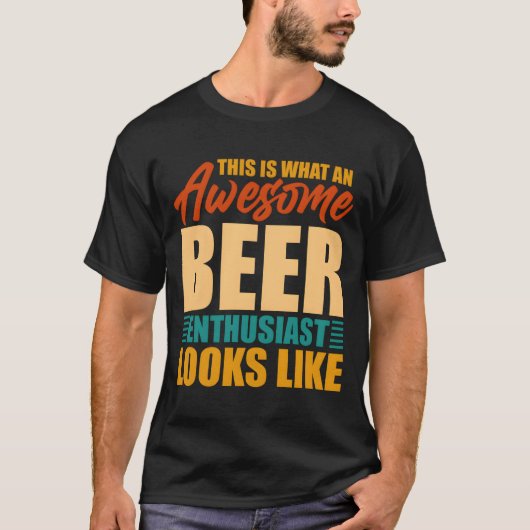 これぞビール愛好家らしいデザイン Tシャツ (正面)