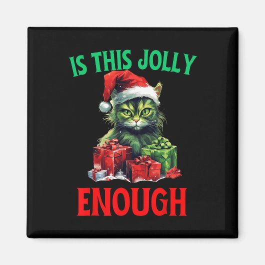 これだけすてきの猫のクリスマスの醜いXma マグネット (正面)