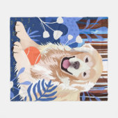 これだけの真のゴールデンレトリバーフリースブランケット フリースブランケット (正面(横))