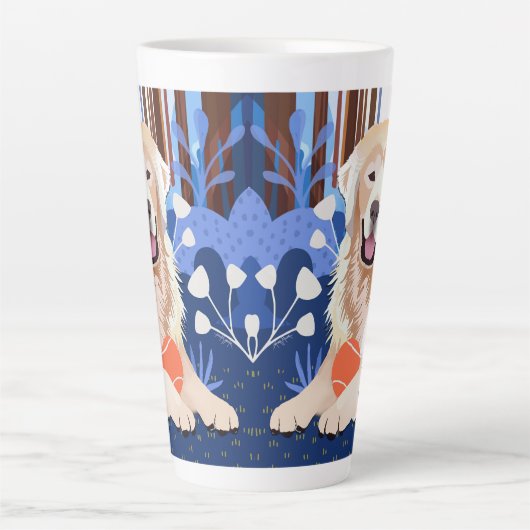 これだけの真のゴールデンレトリバーラテマグカップ カフェラテマグ (正面)