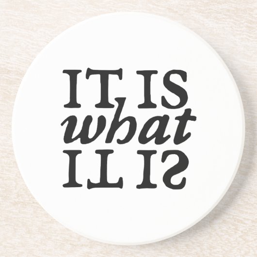 「これだ」タイポグラフィ砂岩コースター コースター (正面)