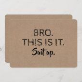 これだ – Groomsmanまおもしろいたは花婿介添人提案 招待状 (正面/裏面)