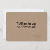 これだ – Groomsmanまおもしろいたは花婿介添人提案 招待状 (裏面)