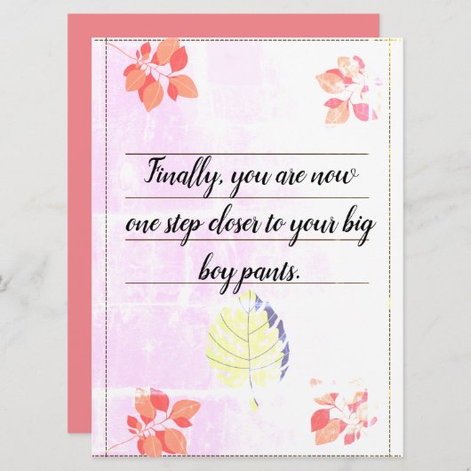 これであなたの仲間が彼ら最高のの日に望むなら (正面/裏面)