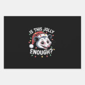 これですてき足りる？クリスマス・オポッサム皮肉 ラッピングペーパーシート (正面)