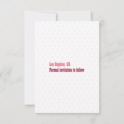 これで十分！シンプルでおしゃれなウェディングパーソナライズカード セーブザデート (裏面)